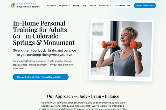 The togetherwon.com home page